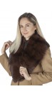 Dark brown sable fur collar